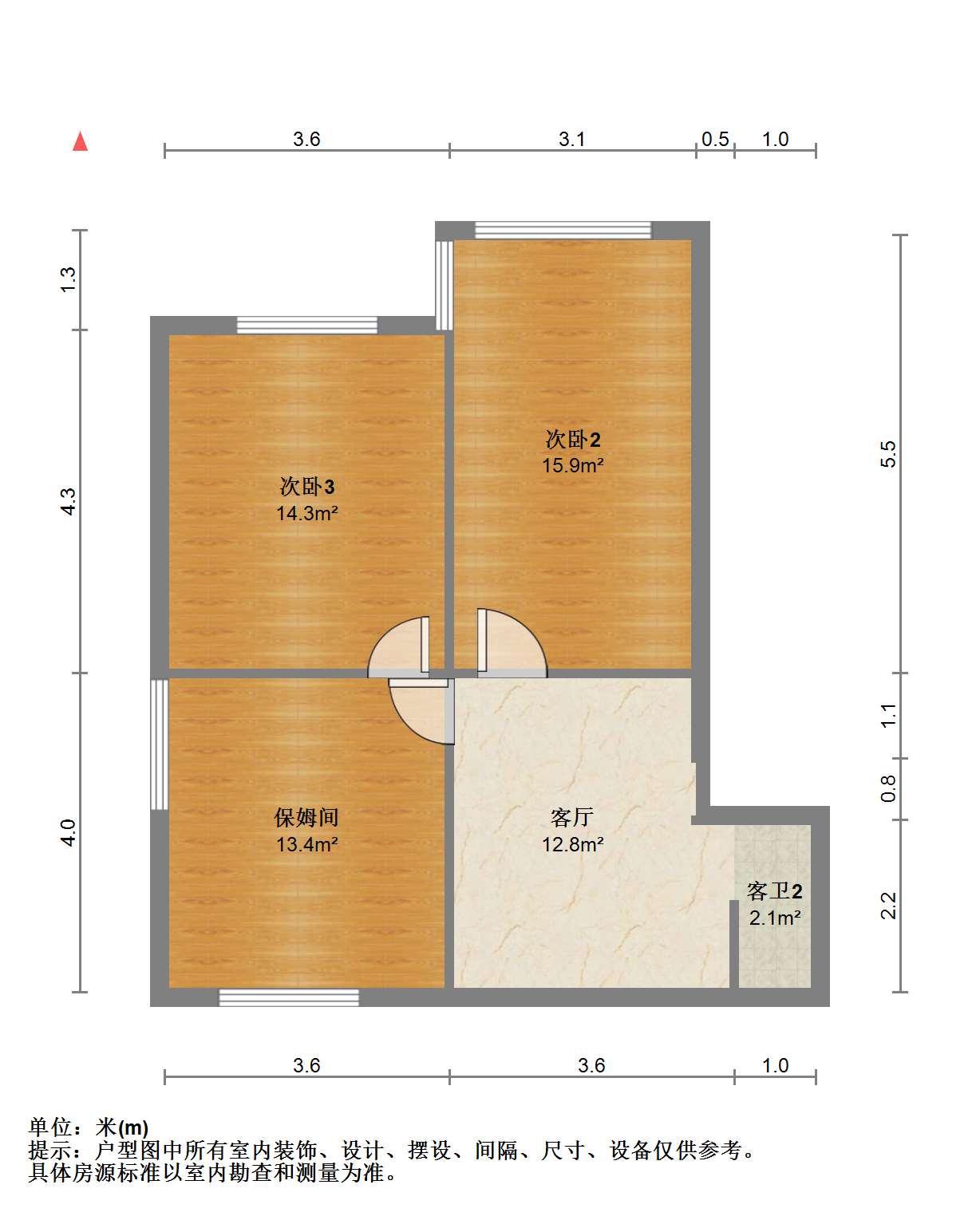 千禧园 5室3厅2卫 144.00m&sup2;