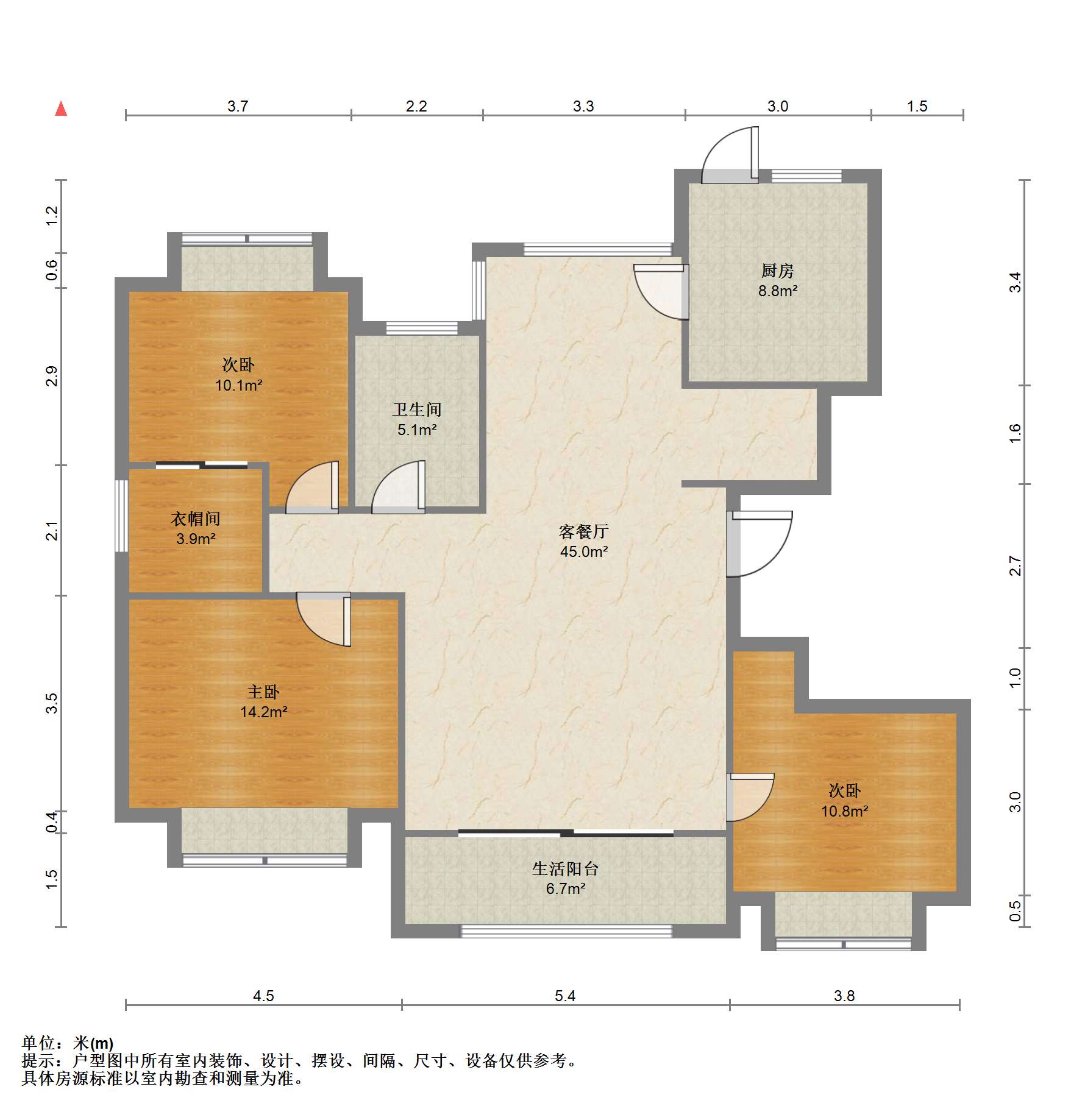 尚海湾 3室2厅1卫 145m&sup2;