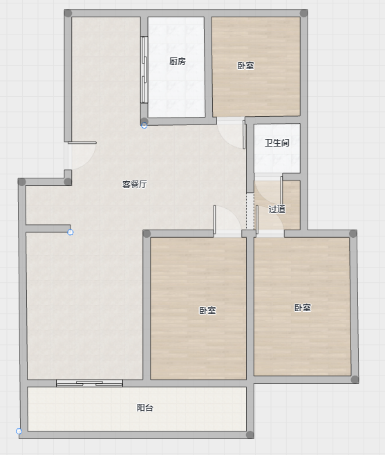 盆架桥花苑 3室2厅1卫 133.00m&sup2;