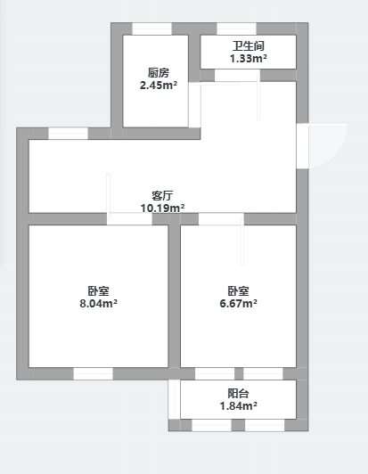 森大蒂花苑南区 2室1厅1卫 70m&sup2;