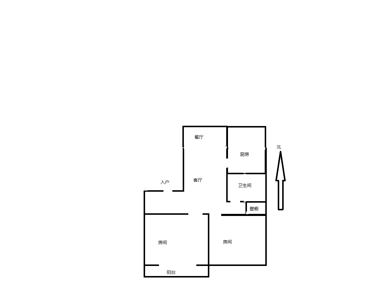鸿运城市花苑 2室2厅1卫 79.00m&sup2;