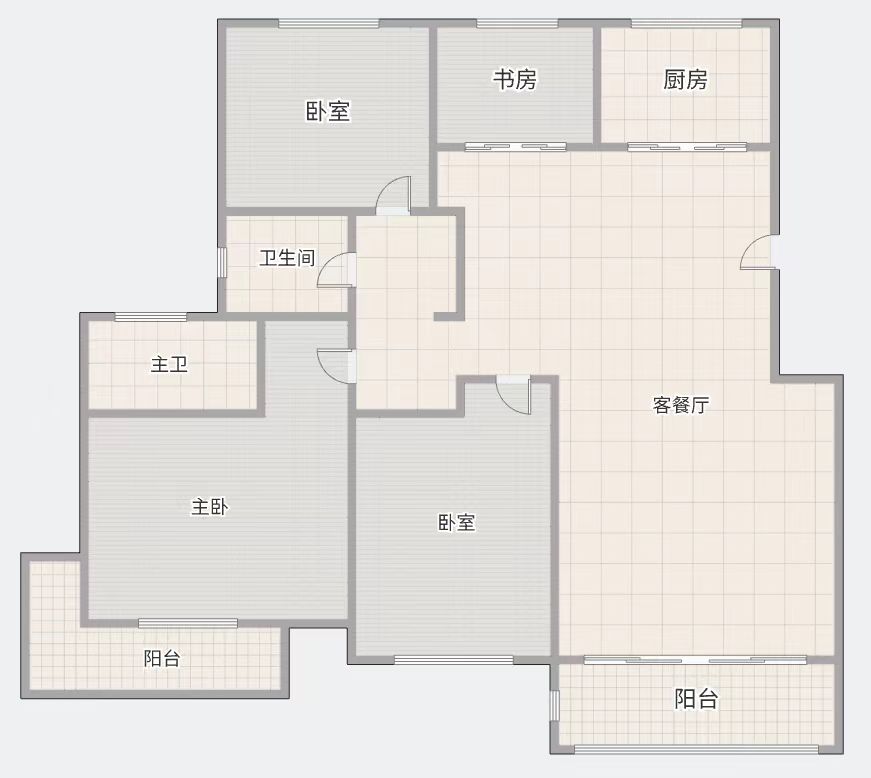 华强城 4室2厅2卫 136m&sup2;