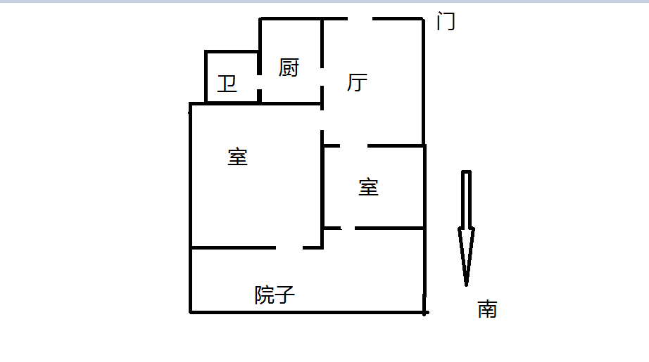 青年路新村 2室1厅1卫 53.53m&sup2;