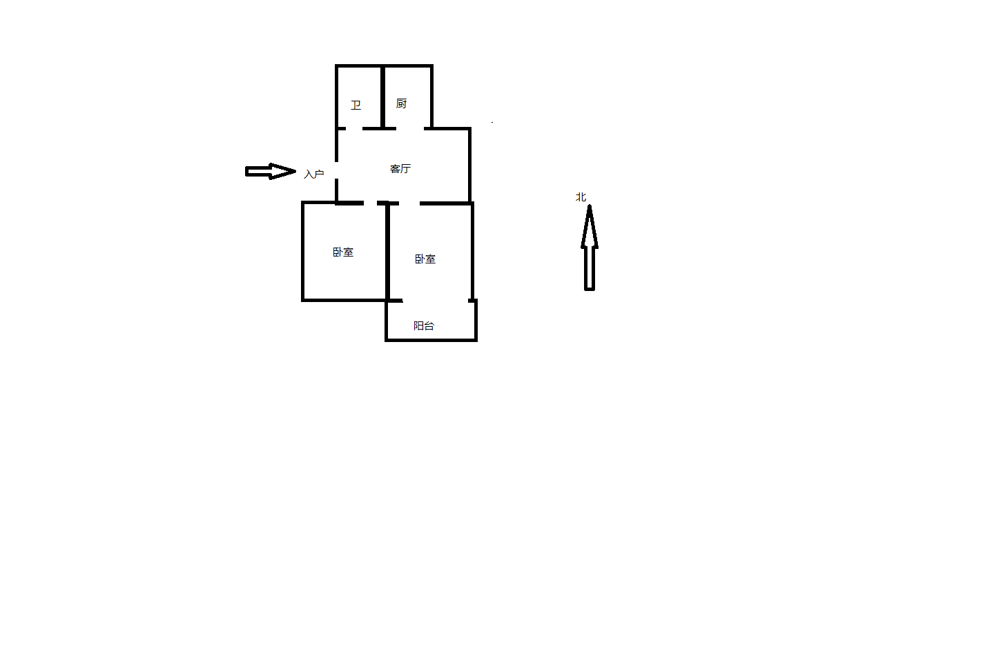 新建路新村(新建花苑) 2室1厅1卫 69.51m&sup2;