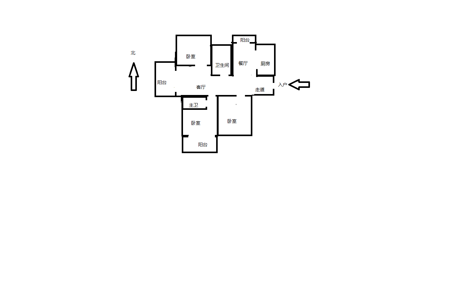 江景国际家园北区 3室1厅2卫 143.23m&sup2;