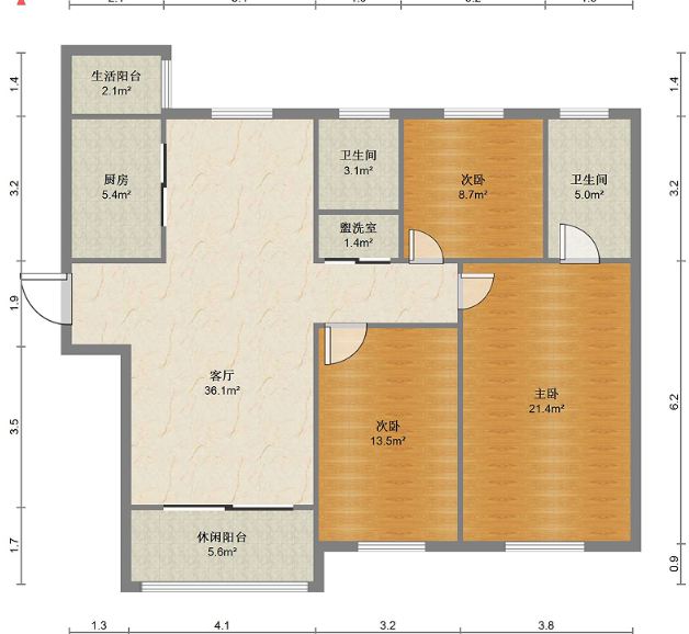 碧桂园天玺湾北区 3室2厅2卫 129m²