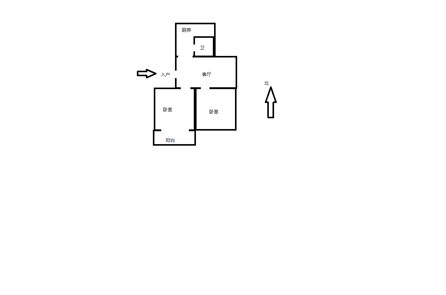 光明西村 2室1厅1卫 65.73m&sup2;
