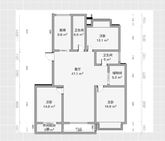 天地华庭 4室2厅1卫 175m²