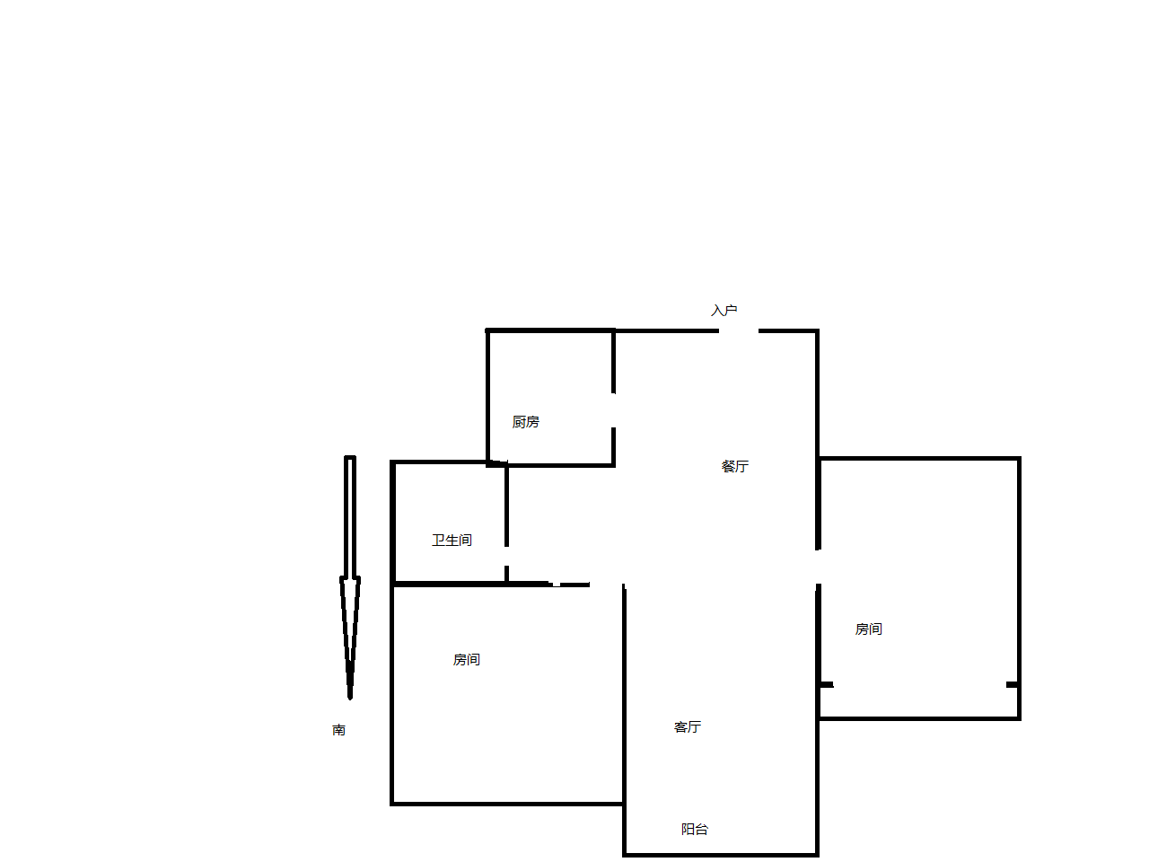 江景国际家园 2室1厅1卫 94.07m&sup2;