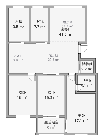 银花苑 3室2厅2卫 145m&sup2;