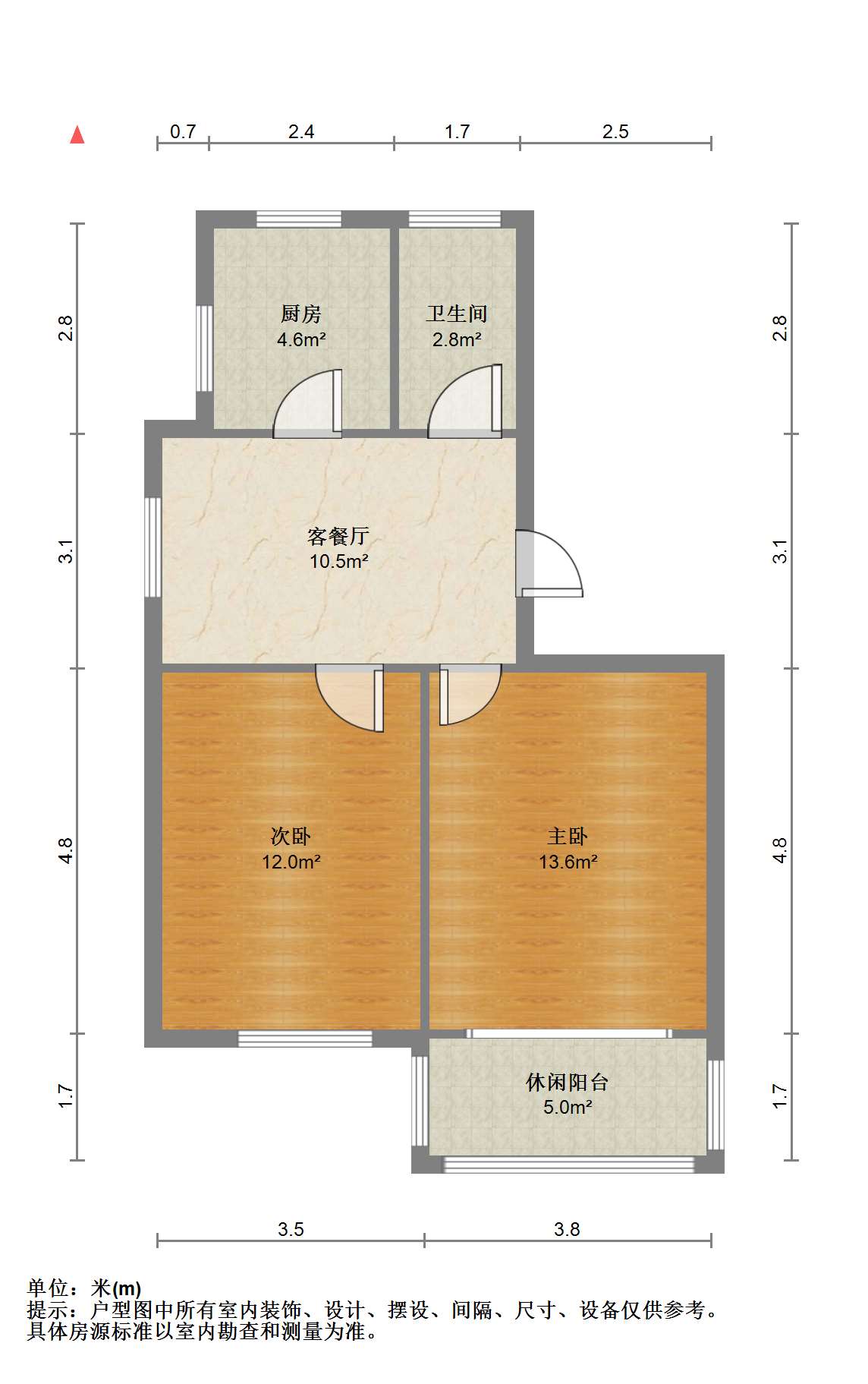 姚港路31号 2室1厅1卫 71.24m&sup2;
