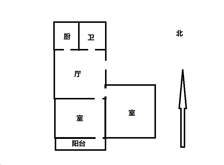 郭里园 2室1厅1卫 60m²