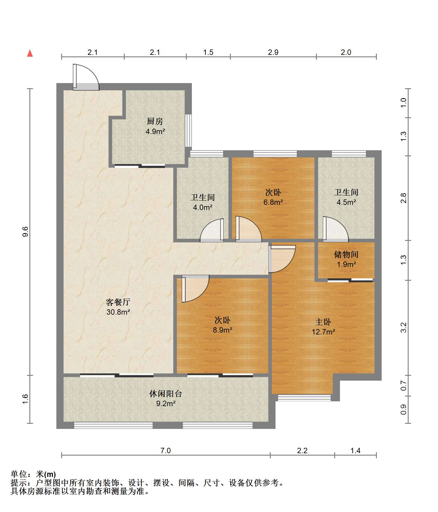 华润悦府 3室2厅2卫 110.82m&sup2;