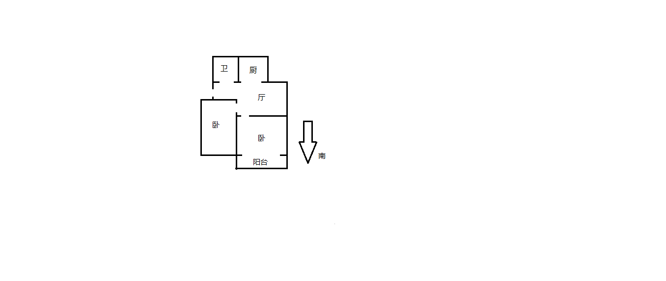 新桃园 2室1厅1卫 64.35m&sup2;