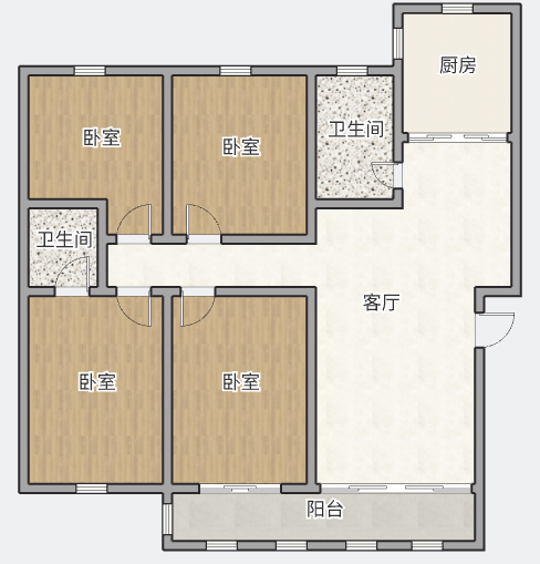 东昇花园 4室2厅2卫 151.96m&sup2;
