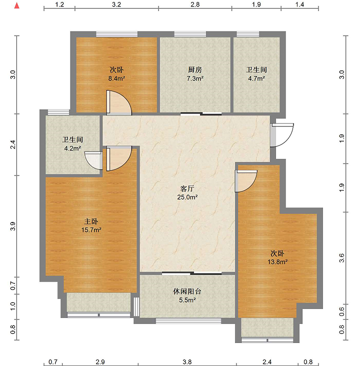 绿城湖境和庐 3室2厅2卫 108.07m²