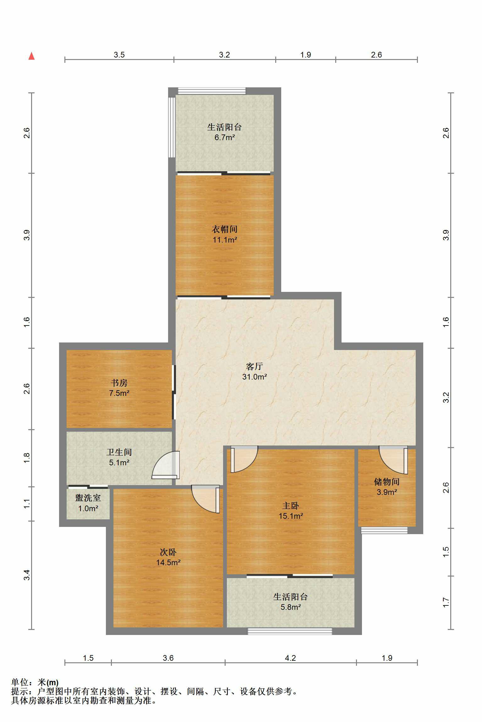 意邦绿墅湾 4室3厅2卫 143.01m&sup2;
