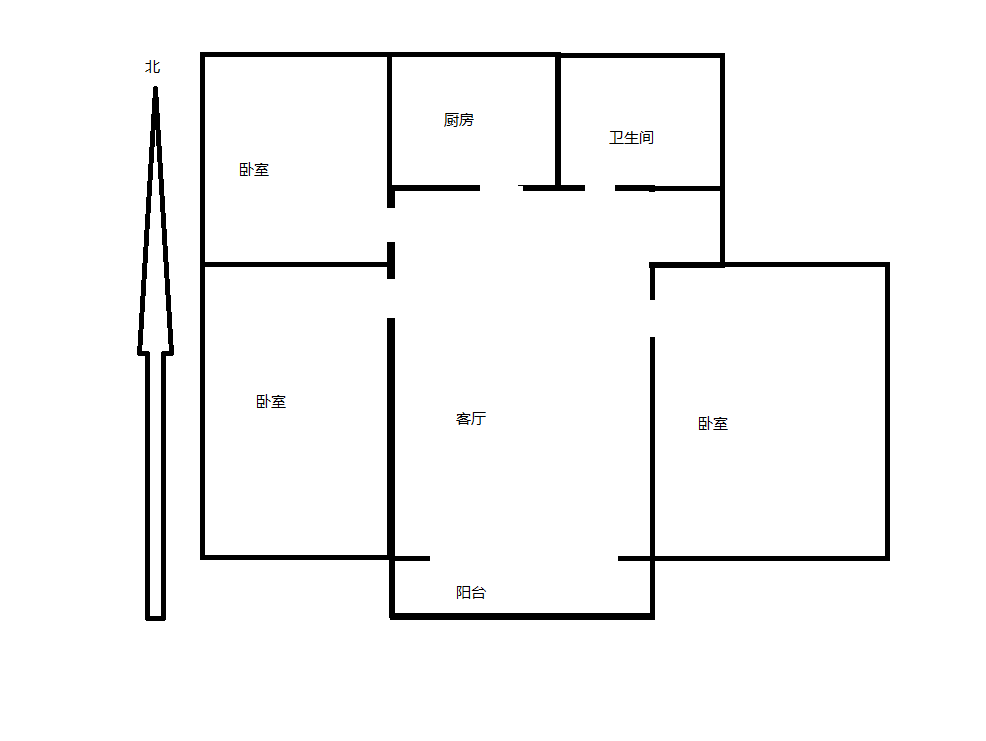 德民花苑 3室2厅2卫 125m&sup2;