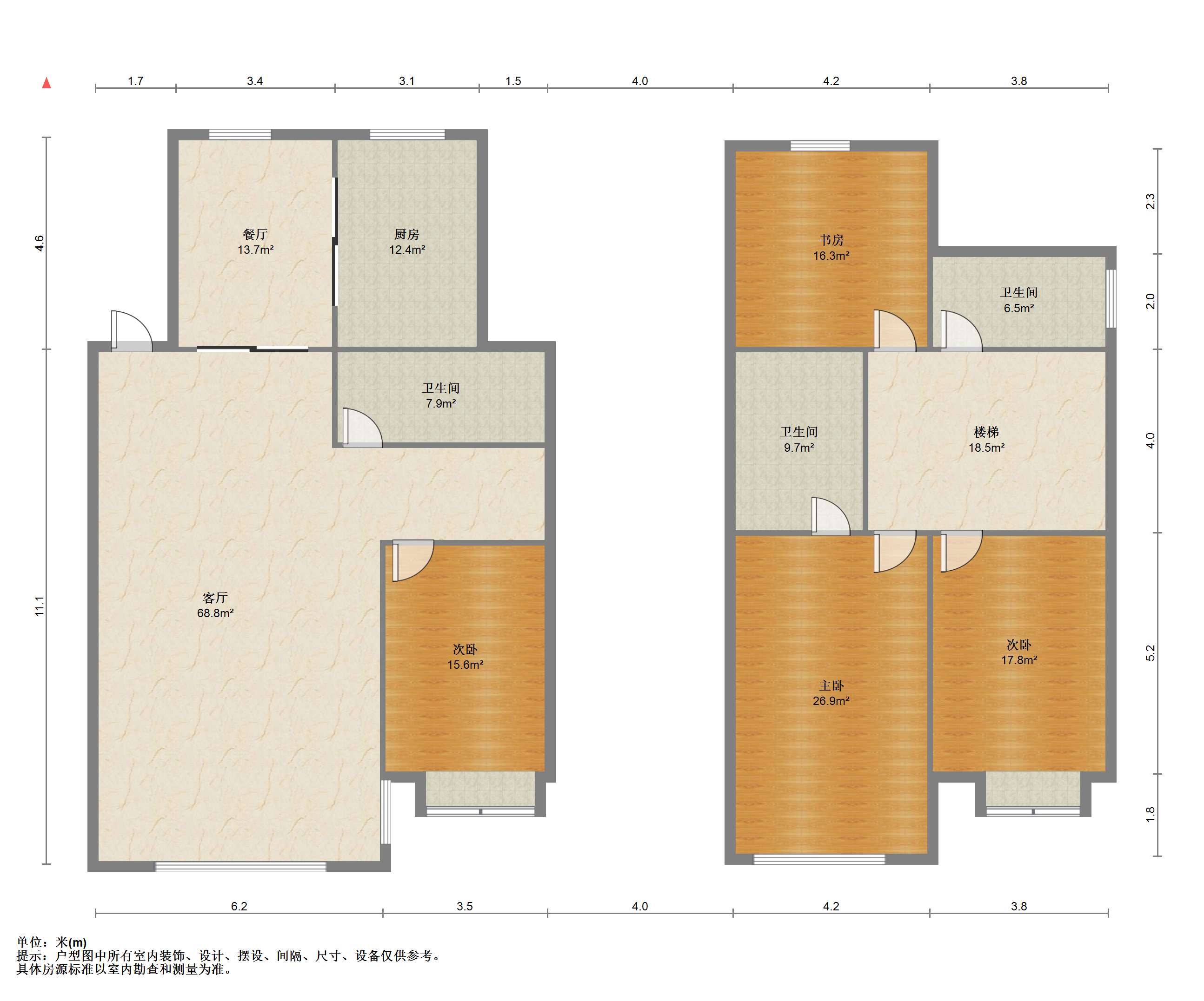 亚太苑 1室厅卫 206m&sup2;