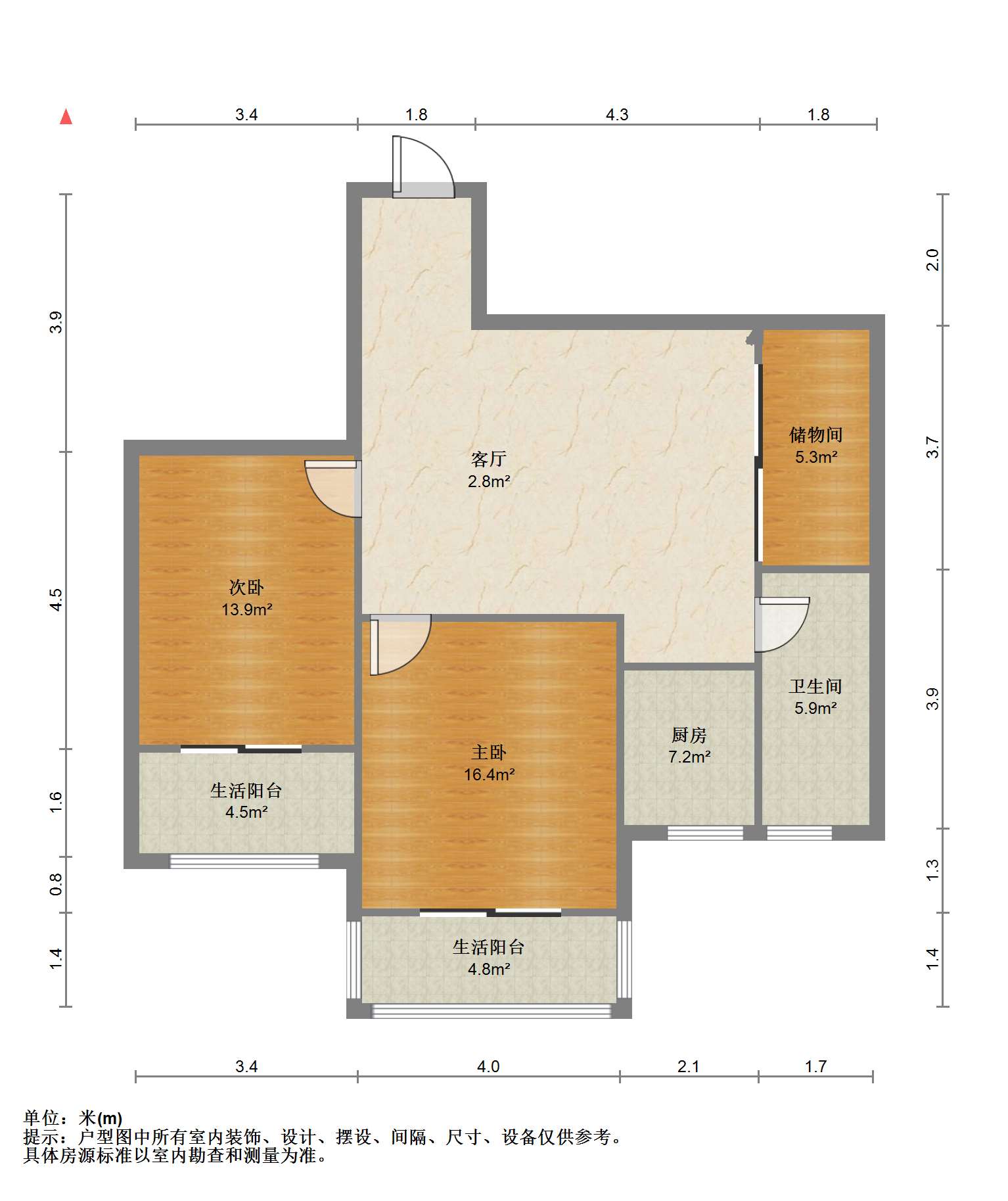 裕豐廣場 2室1厅1卫 111.88m&sup2;
