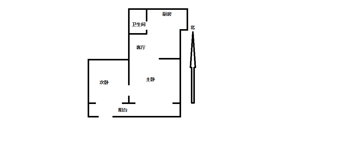 北濠桥东村 2室1厅1卫 47.75m&sup2;