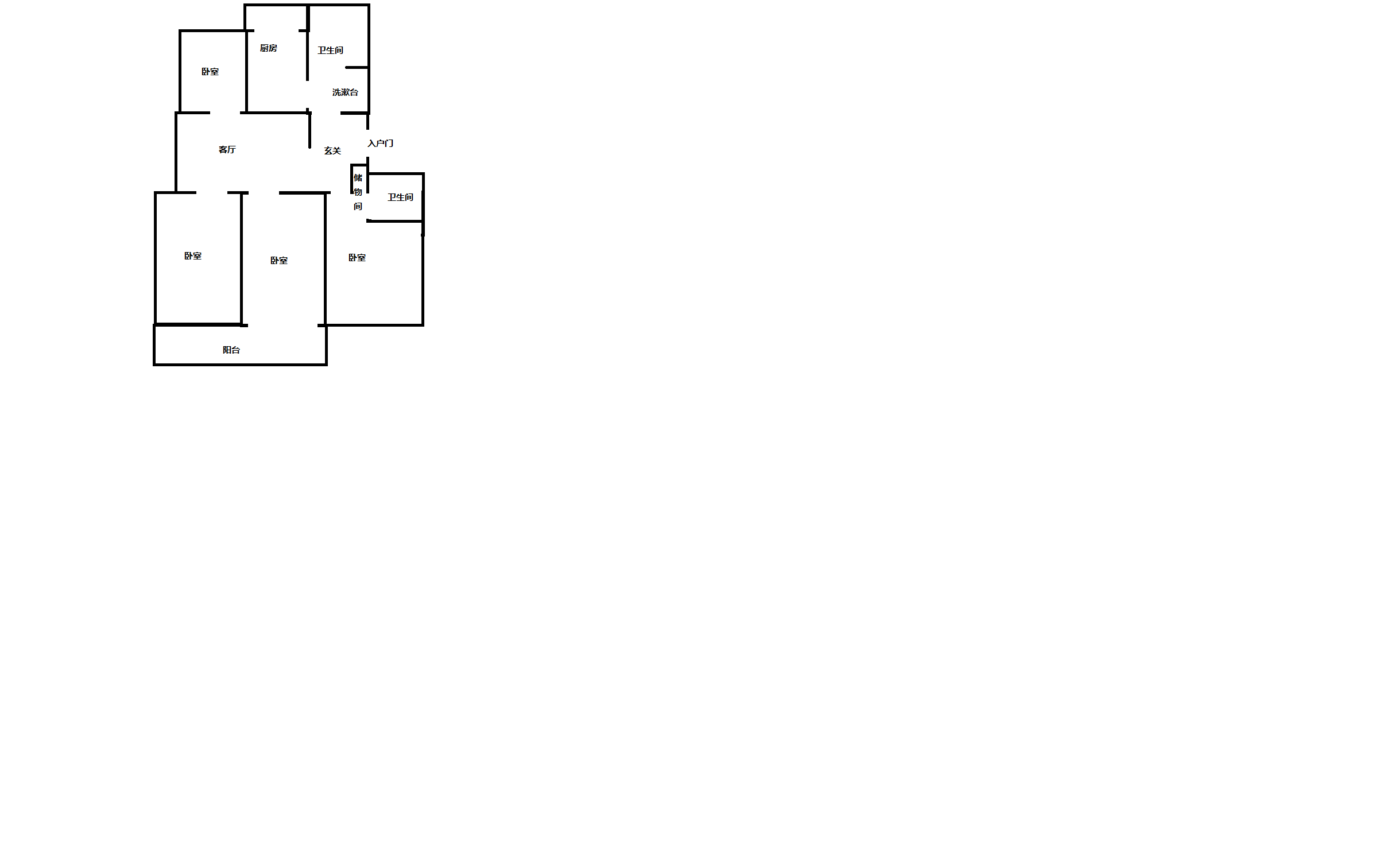 华侨花苑 3室1厅2卫 125.00m&sup2;