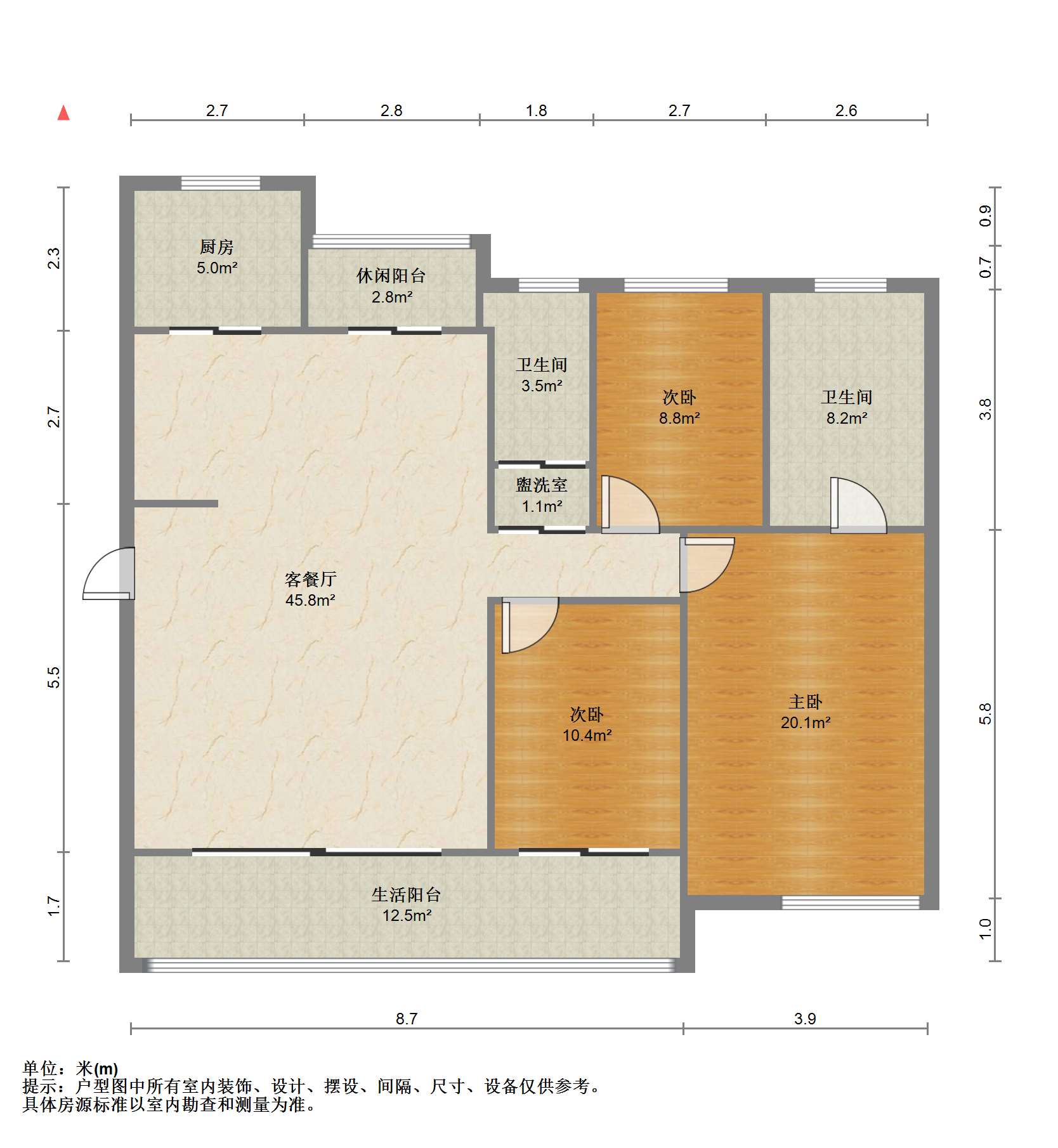 澜庭序 3室2厅2卫 177.00m&sup2;