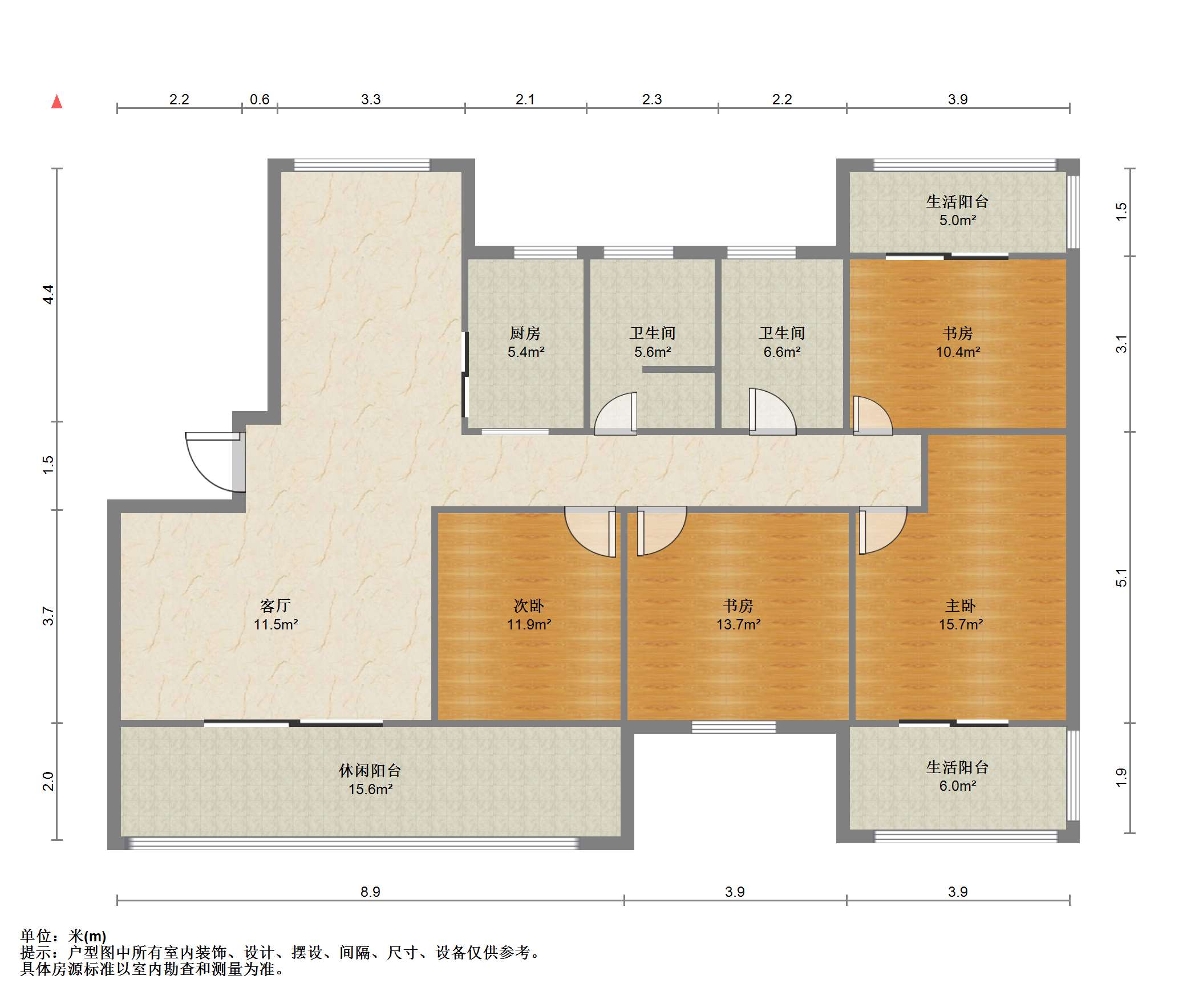 天安花园 4室2厅2卫 165m&sup2;