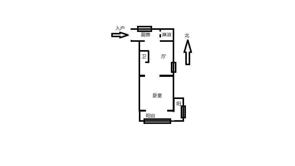 跃龙路91号院 1室1厅1卫 48.53m²