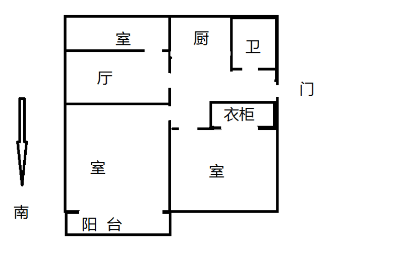 新建路新村 3室1厅1卫 80m&sup2;