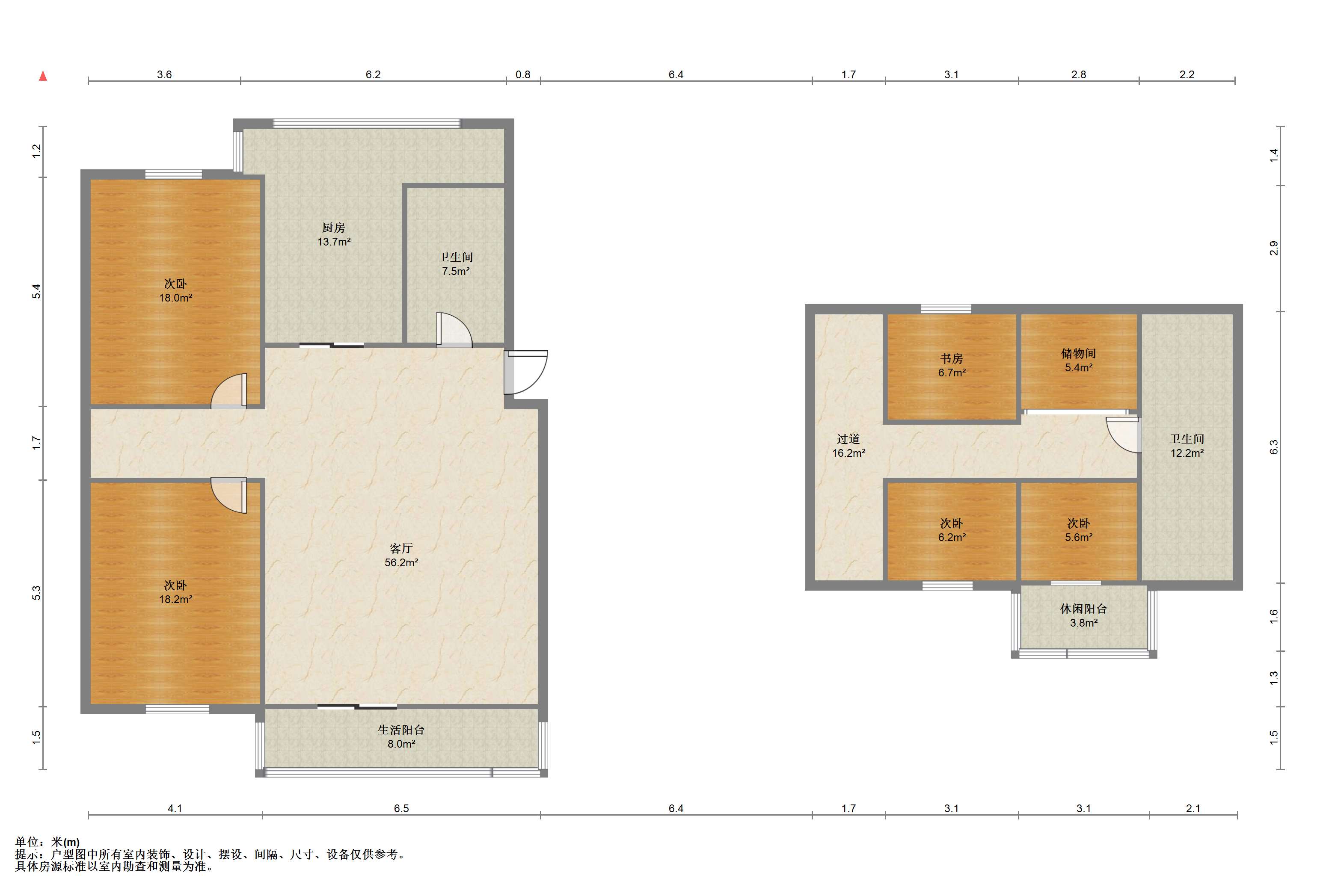 越江新村 3室2厅1卫 107.00m&sup2;