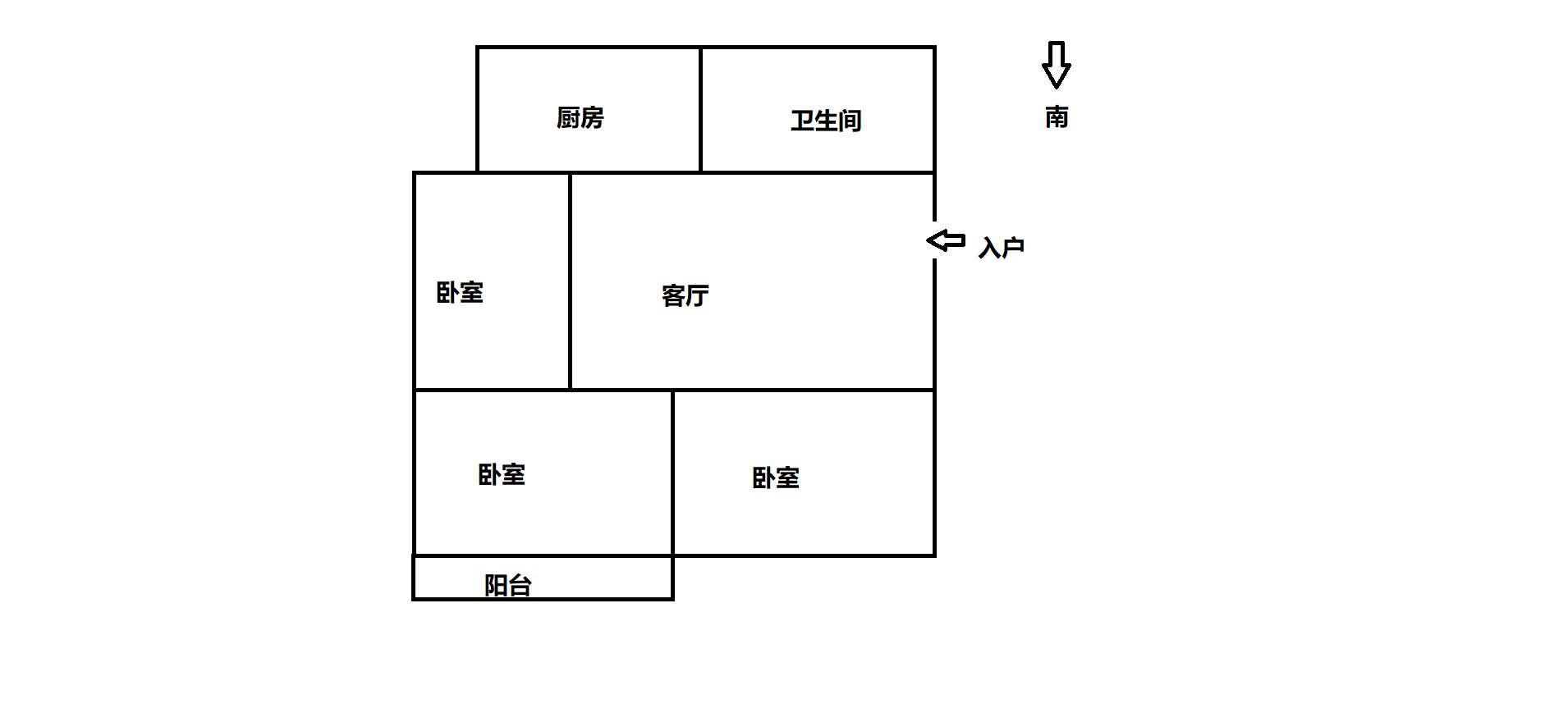 易家桥新村 3室1厅1卫 72m²