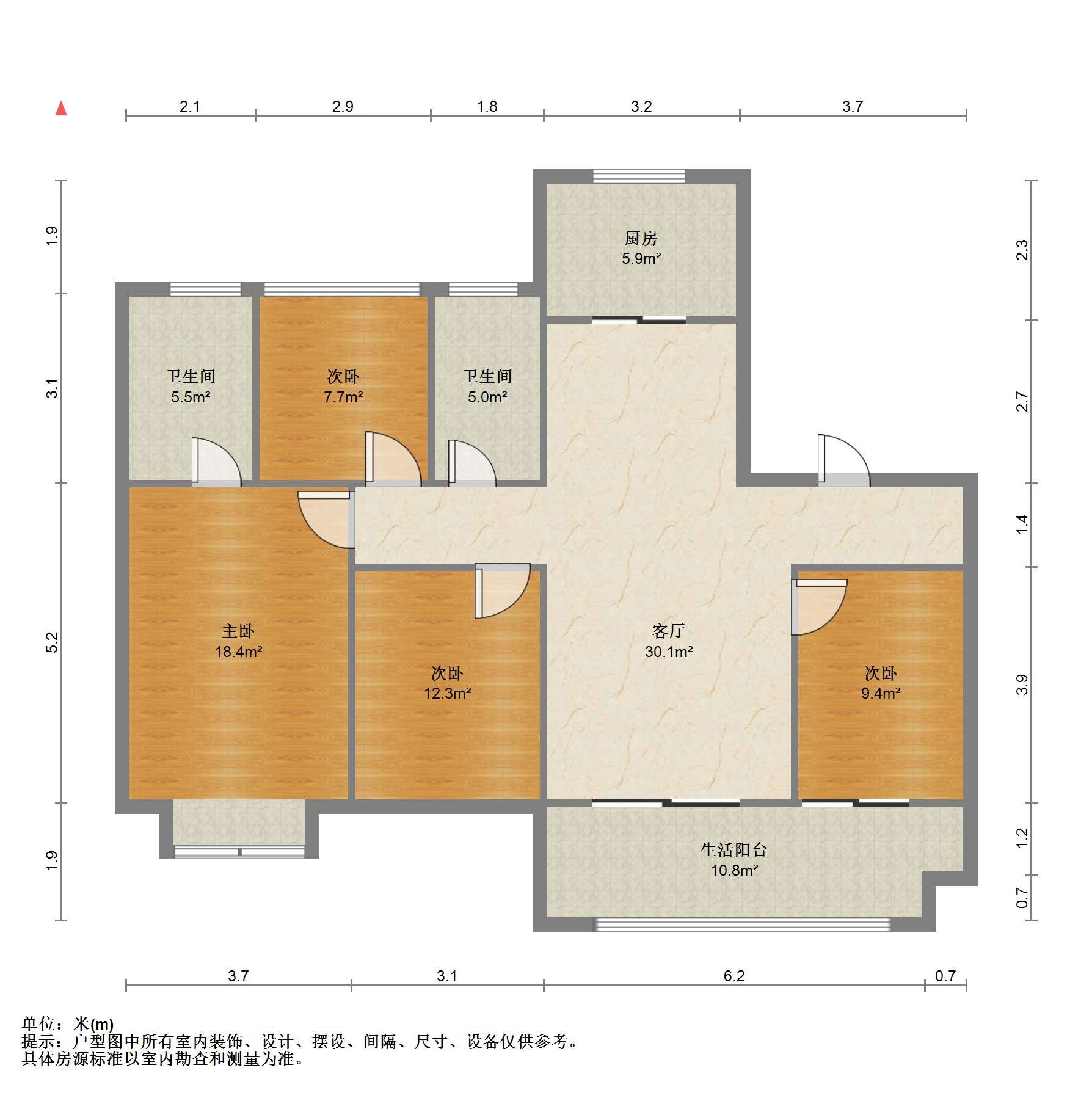 景瑞御府 4室1厅2卫 147.59m&sup2;