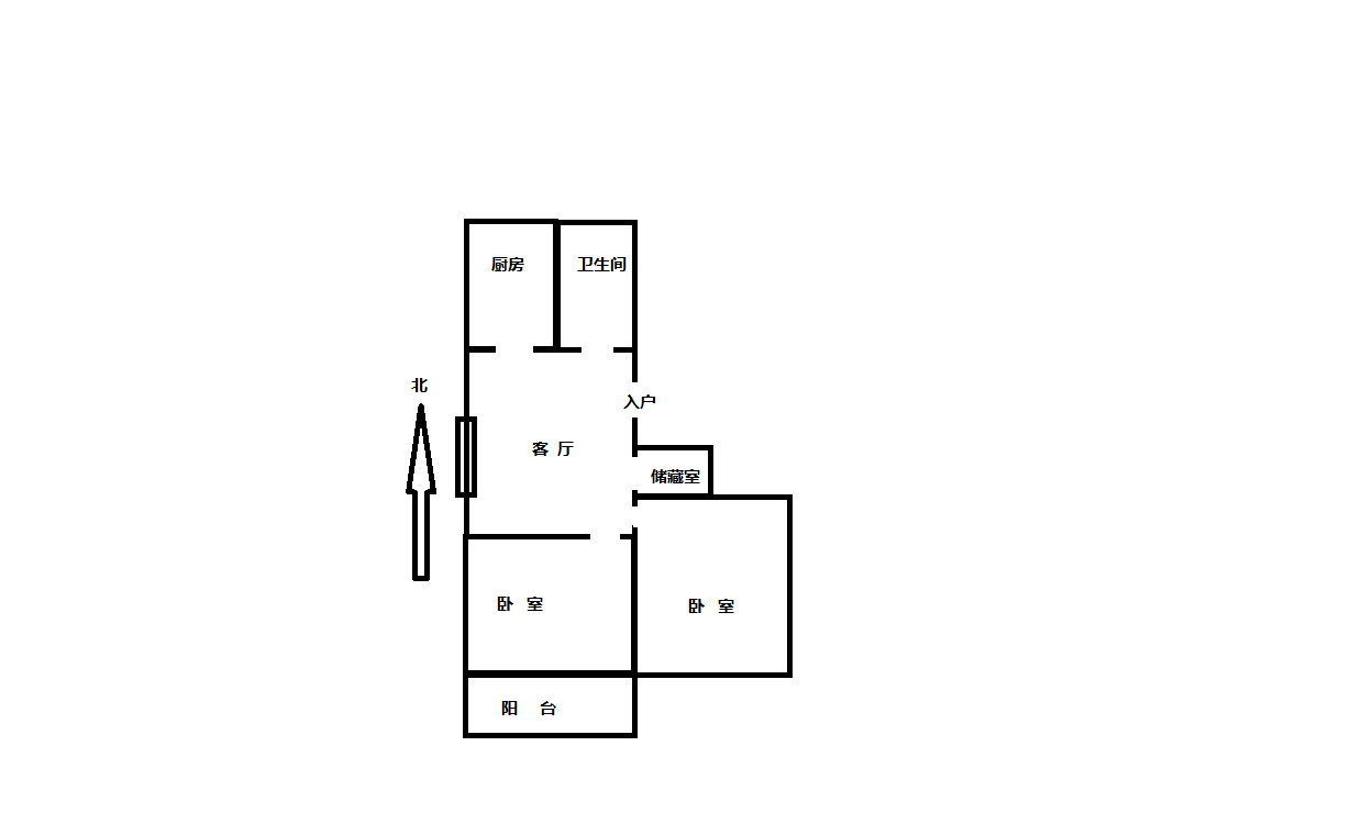 晨苑 2室1厅1卫 67.5m&sup2;