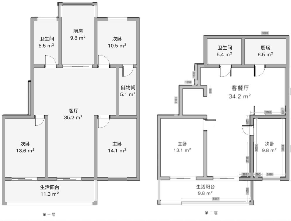 永兴佳园二期 5室3厅2卫 128.6m&sup2;