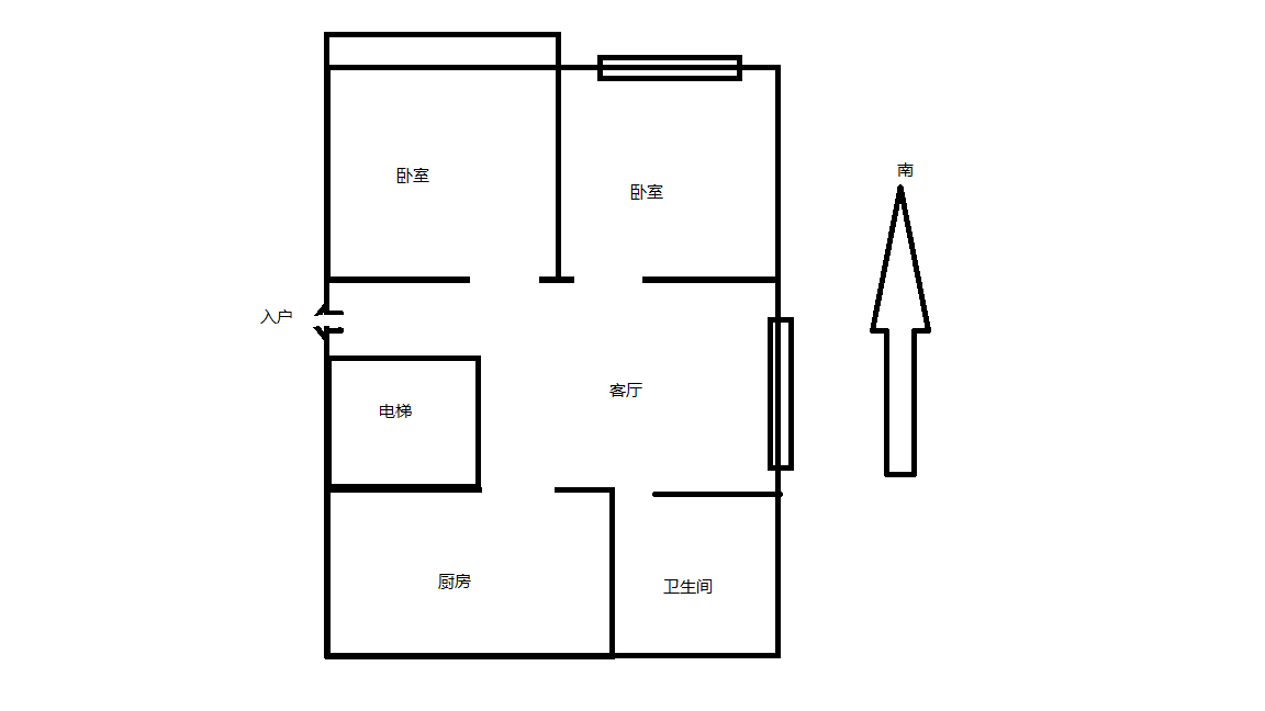 世伦佳苑 2室1厅1卫 82m&sup2;