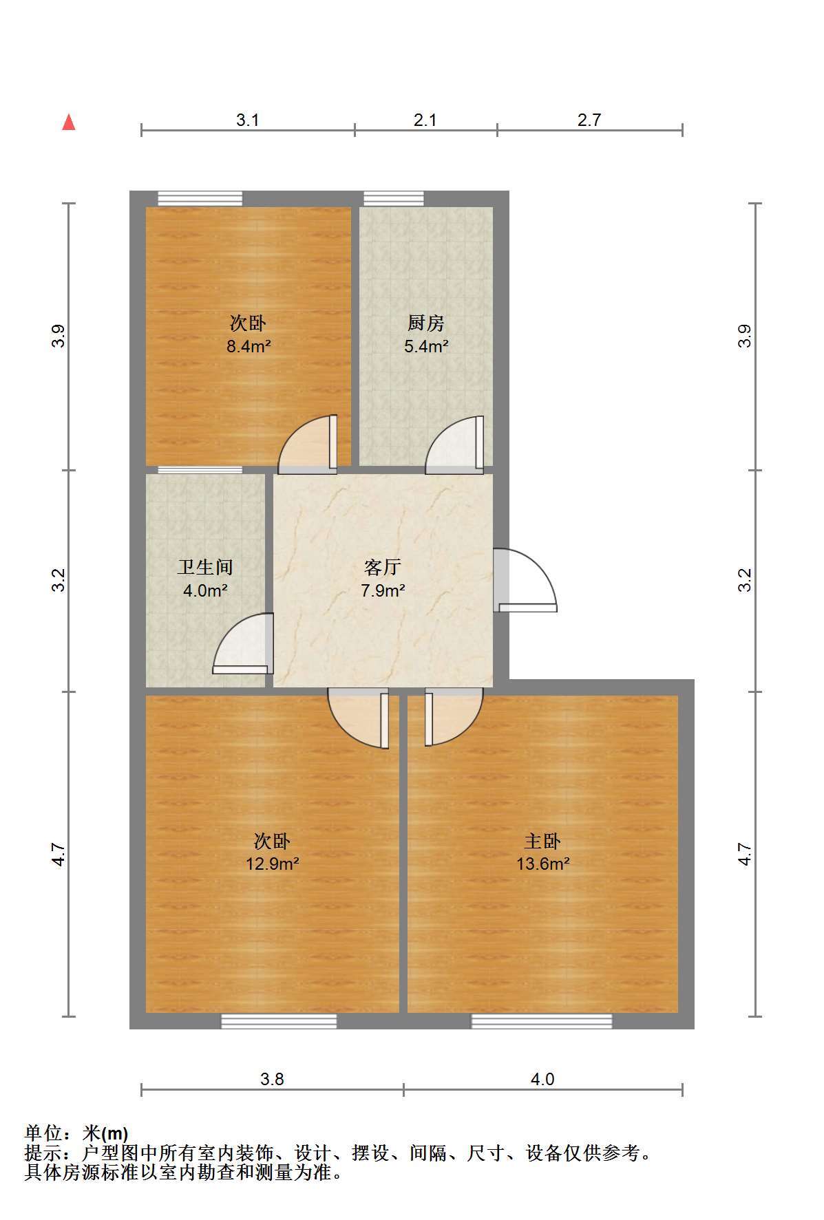 城南新村(崇川区) 3室1厅1卫 56.74m&sup2;