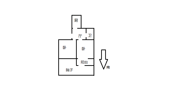将军二园 2室1厅1卫 70m&sup2;