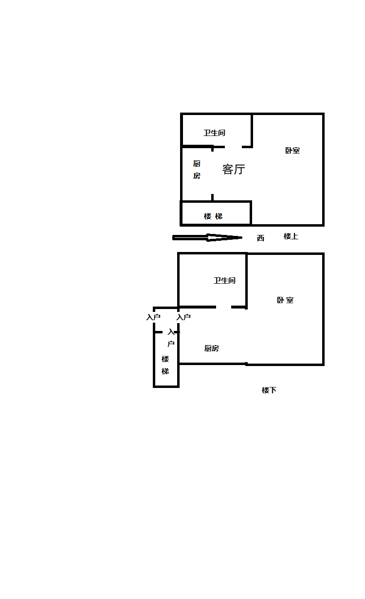 华美达大厦 1室1厅1卫 46.02m&sup2;