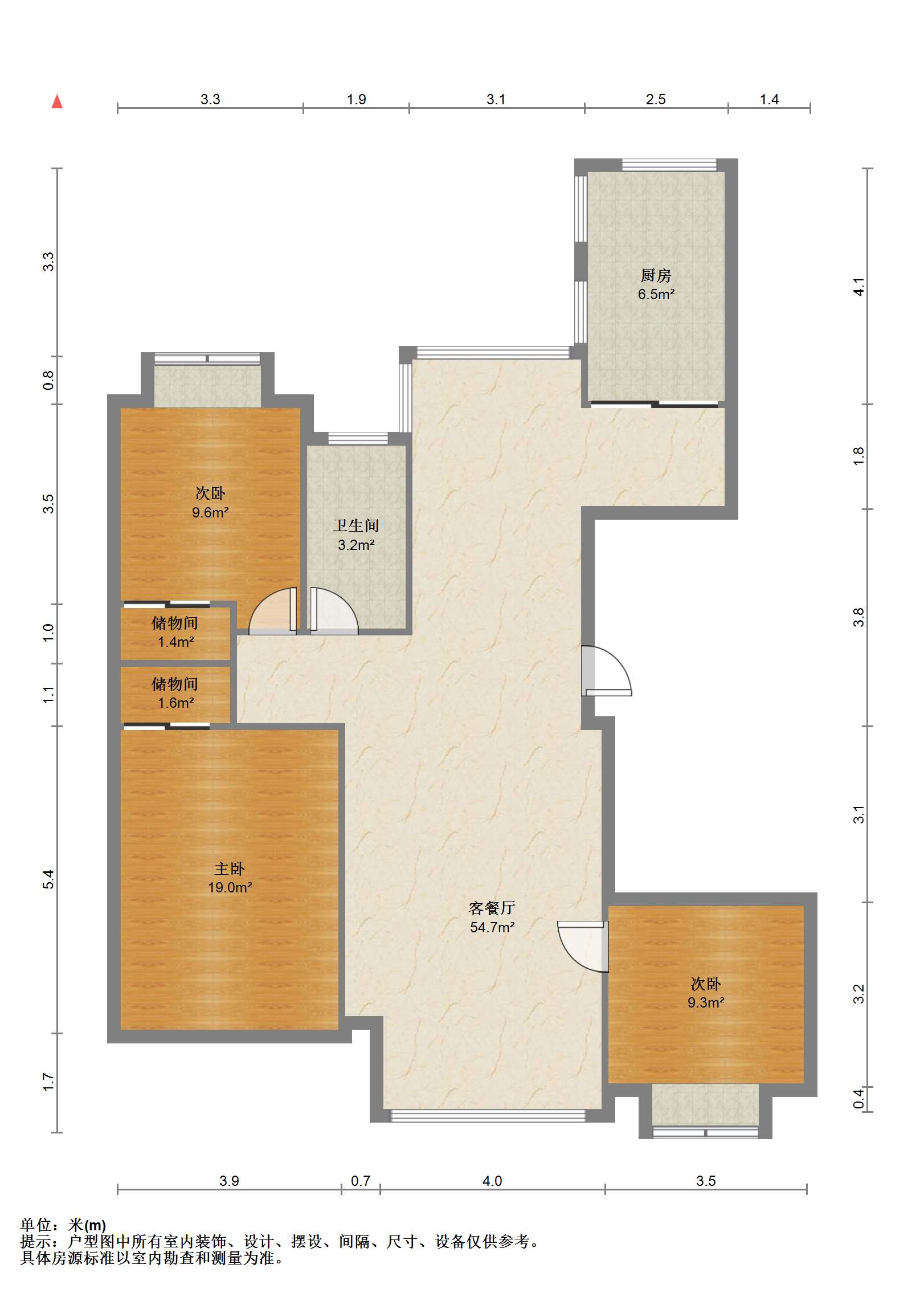 尚海湾 3室2厅1卫 146m&sup2;