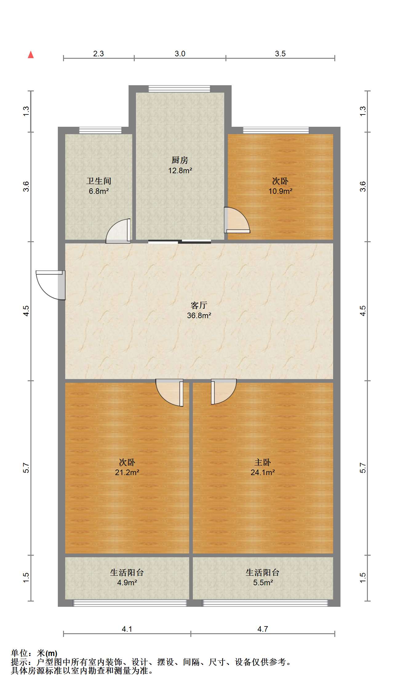 新龙花苑 5室2厅2卫 181.88m²