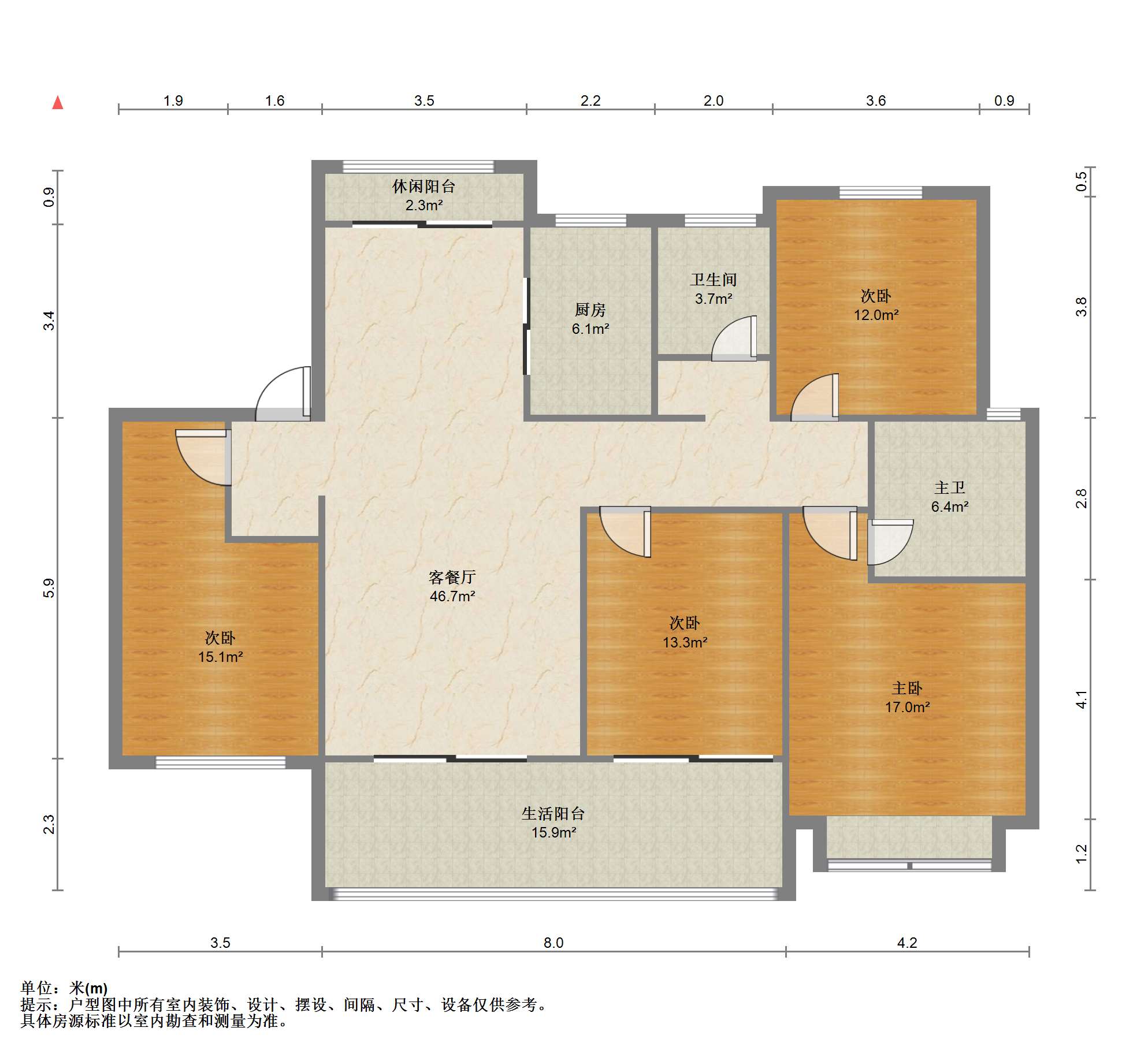 林肯公园 4室2厅2卫 237.68m&sup2;