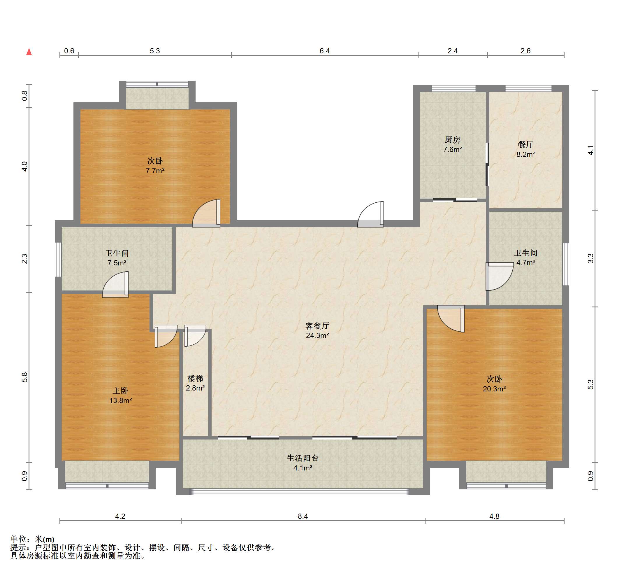 苏建阳光新城 4室2厅2卫 83m&sup2;