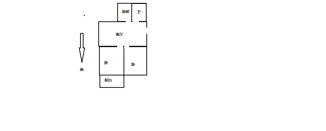 光明南村 2室1厅1卫 76.00m&sup2;