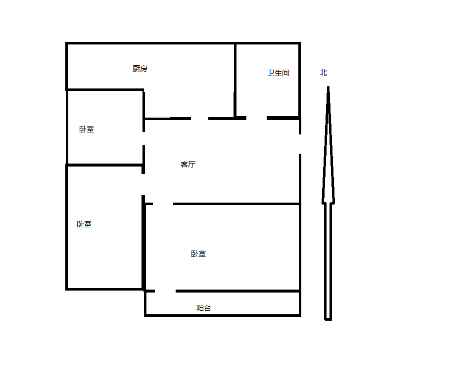 德民花苑东区 3室1厅1卫 99.75m&sup2;