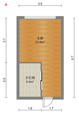 南辰濠郡 1室0厅1卫 50.00m²