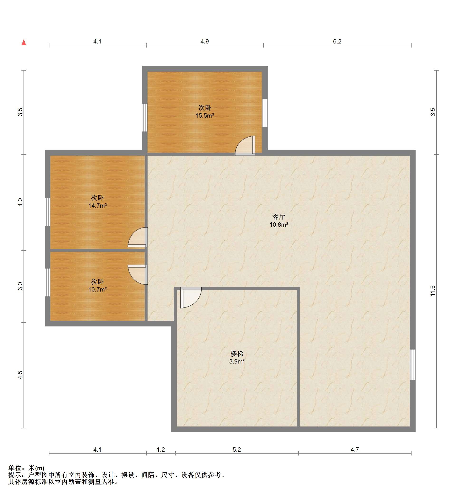 江海皇都私家花园 4室2厅2卫 91.6m&sup2;