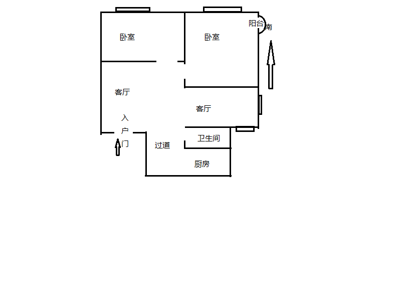 段家坝小园 2室1厅1卫 74.5m&sup2;