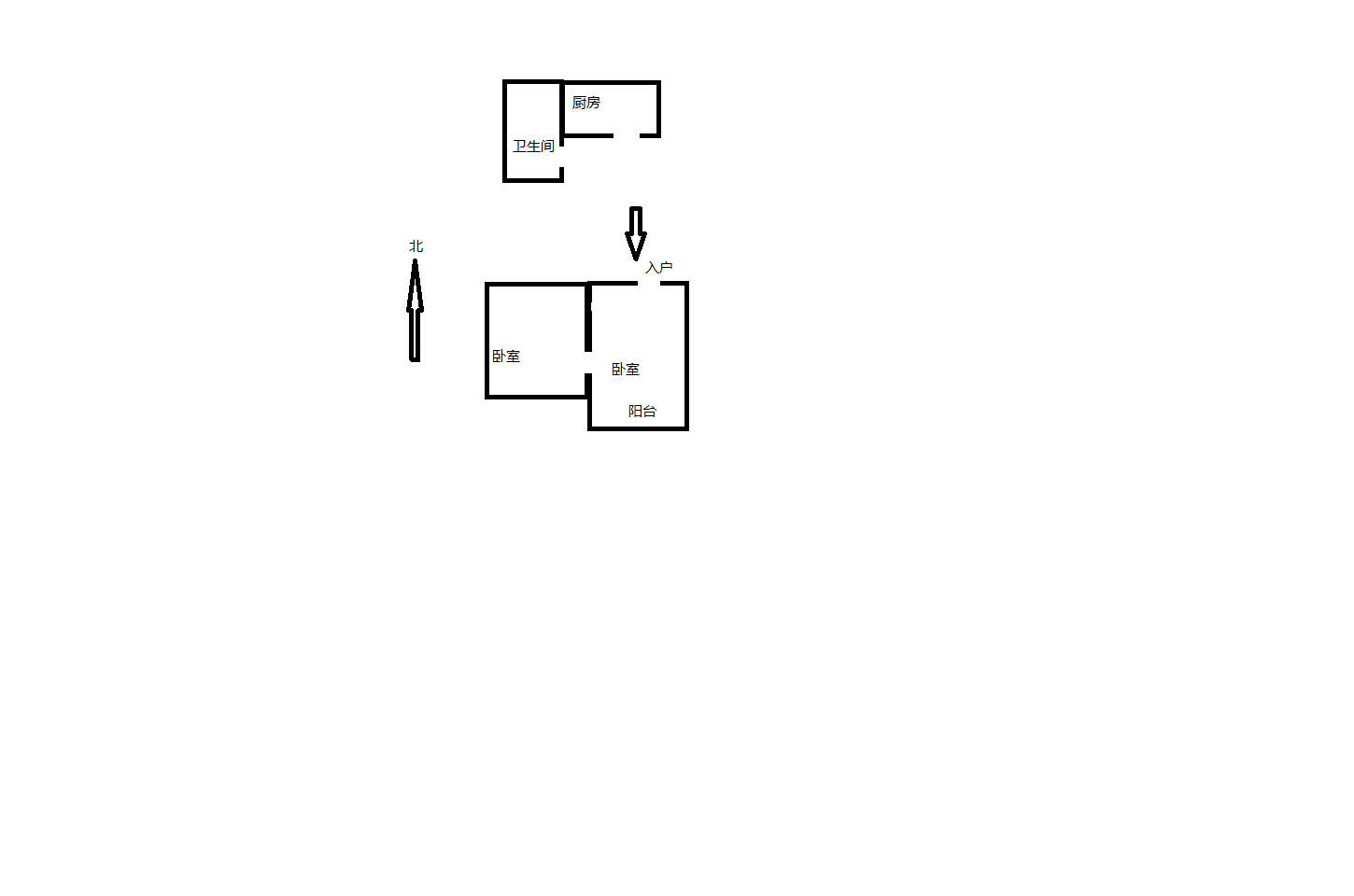 新建路新村(新建花苑) 2室1厅1卫 44.85m&sup2;