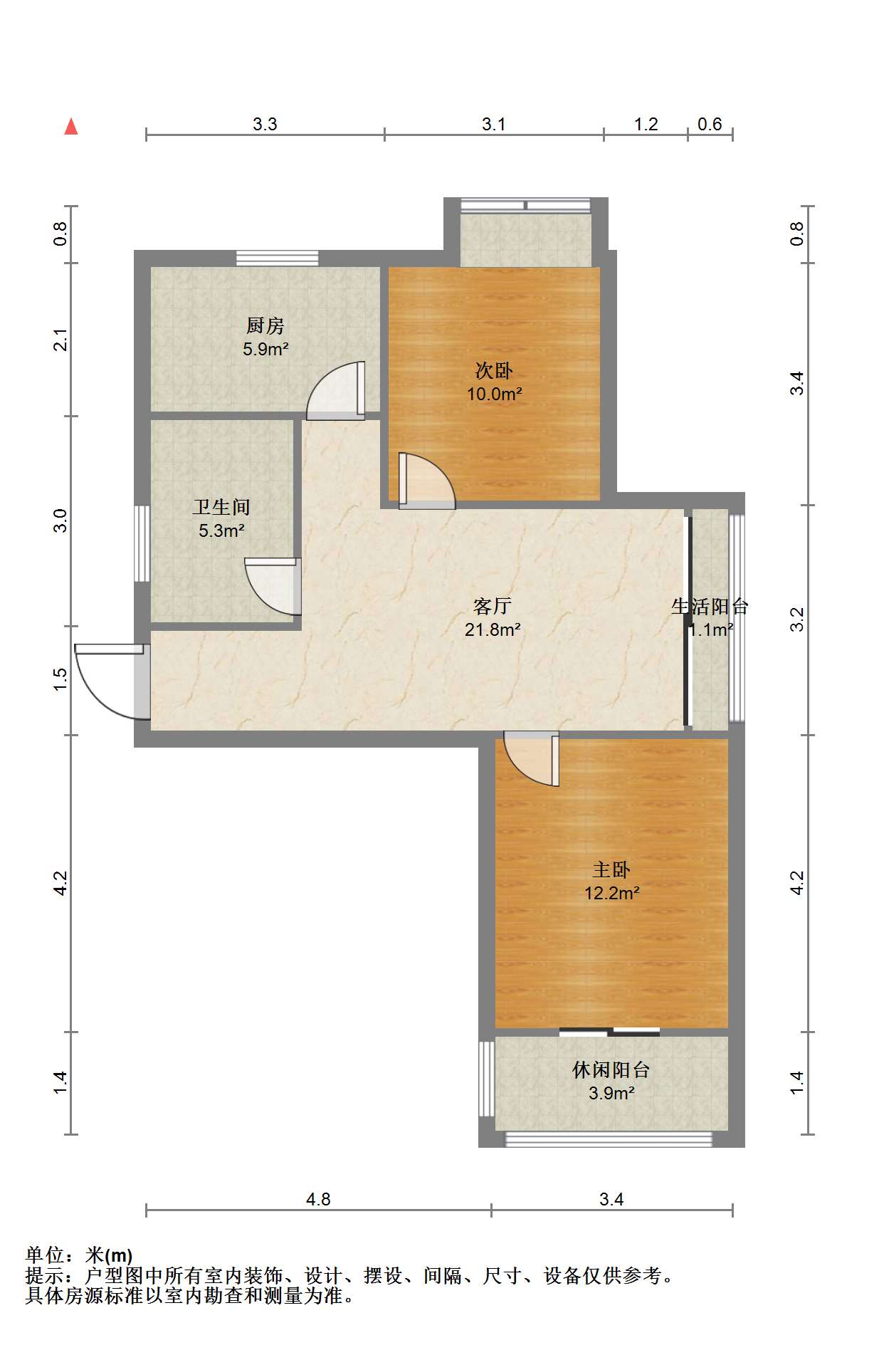 融悦华庭 2室2厅1卫 89m²